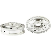 TAMIYA 56517-1:14 Truckfelgen (2) vorne Chrom matt,