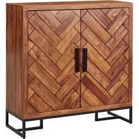FineBuy Schuhschrank Sheesham 100cm Schuhkommode Flur