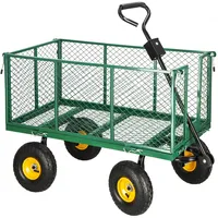SPRINGOS Bollerwagen Handwagen Transportwagen herausnehmbare Plane bis 400 kg
