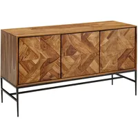 FineBuy Sideboard FineBuy Kommode 123x70x45 cm Holz Massiv Anrichte