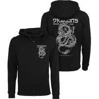 Mister Tee Dragons Never Die Heavy Zip Hoody" Schwarz,