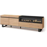 SKRAUT HOME Lowboard, Eiche, Rechteckig, 200x57x35 cm, Wohnzimmer, Wohnwände,