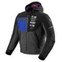RevIt! Revit Haste H2o Textiljacke wasserdicht - Schwarz/Dunkelgrau/Blau /