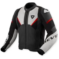 RevIt! Revit Automate Lederjacke - Schwarz/Weiß / 50