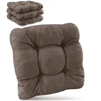 Beautissu Stuhlkissen Taupe HighLux SK 40x40x8cm