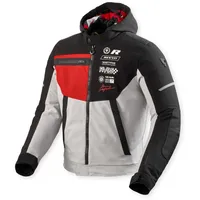 RevIt! Revit Haste H2o Textiljacke wasserdicht - Schwarz/Hellgrau/Rot /