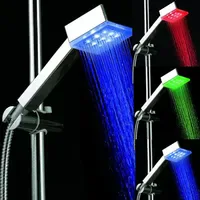 Energmix Duschbrause Brausekopf Duschkopf Dusche beleuchtet mit LED-Technik Farbwechsel
