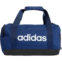 Adidas Unisex Essentials Linear Duffel Bag, Dark Blue/White, XS