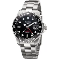 Elysee Herrenuhr GMT Automatic 40.5 10 ATM 100% Edelstahl