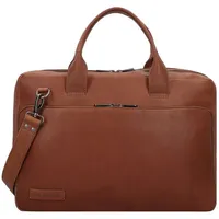 Plevier Structure Petronas Aktentasche Leder 40 cm Laptopfach braun