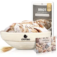 Exitoso Gärkörbchen rund 1kg aus Peddigrohr Ø25cm - Beige