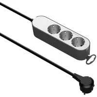 Unitec Steckdosenleiste 3-fach Greenline 1,8 m silber/anthrazit