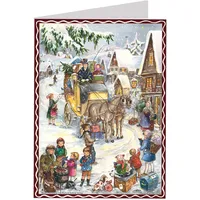 Richard Sellmer Verlag Postkarten-Adventskalender Hurra die Kutsche kommt