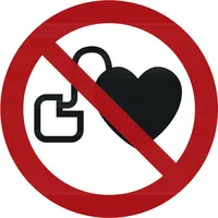 Industrial Quality Supplies Verbotszeichen Verbot für Personen mit Herzschrittmachern,