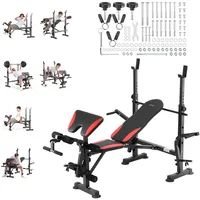 Vevor Hantelbank Sit-Up-Bank Trainingsbank Einstellbar Faltbar 299kg Schwarz