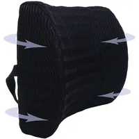 MCW Lendenkissen MCW-N77, Rückenkissen Lordosenstütze, Memory Foam Stoff/Textil waschbar