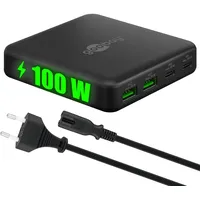 Goobay USB-CTM PD GaN Multiport-Tischladegerät (100 W) schwarz