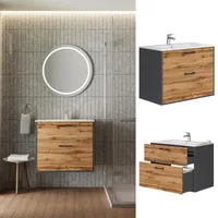 Vicco Lanco 2-tlg. Anthrazit/Goldkraft Eiche