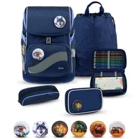 Belmil Smarty Plus Premium Schulranzen Set 5-teilig "Topographic"