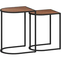 Homcom Couchtisch Set MDF, Stahl