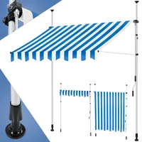 Kesser KESSER® Klemmmarkise mit Handkurbel Balkon, Balkonmarkise ohne Bohren,