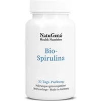 NatuGena Bio-Spirulina, Spirulinapresslinge, Bio-Qualität, 500 mg, B-Vitamine, 180 Presslinge