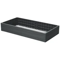 Prosperplast Hochbeet Base Woody anthrazit Kunststoff B/H/L: ca. 75,5x25x149