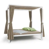 Blumfeldt Senator Lounge Gartenliege 188x208x205cm Sonnendach Polyester Stahl Taupe