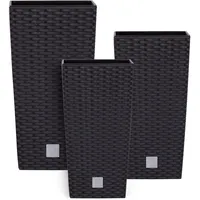 Botle Topf Set 3 x Pflanztöpfe Kübel Rattan Hohes