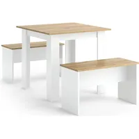 Vicco Esstisch Set Sentio, 80 x 80 cm mit