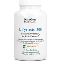 NatuGena L-Tyrosin 500 | 120 Kapseln | mit Kupfer,