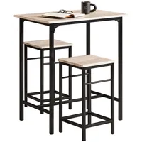 SoBuy Bartisch-Set mit 2 Hockern 80 x 50 x