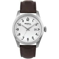 Breil Herren Chronograph Classic Elegance mit Armband aus Leder,
