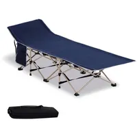 Outsunny Feldbett mit Aufbewahrungstasche, Faltbares Campingbett, Campingliege, Inkl. Tragetasche,