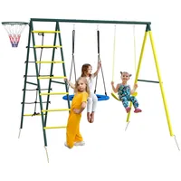 Outsunny Kinderschaukel Stahl, Kunststoff,
