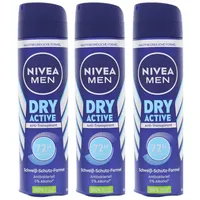 NIVEA Dry Active Anti-Transpirant Deo Spray 3 x 150