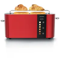 Arendo Toaster 2 Scheiben, Langschlitztoaster, Langschlitz, Edelstahl, 1000W, Display