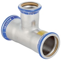 Geberit Gas-T-Stück Mapress d= 22x18x22mm, reduziert, Edelstahl