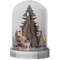 EGLO LED Weihnachtsdeko, Wald, Winterlandschaft mit Timer und batteriebetriebener