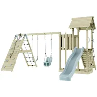OUTDOORTOYS Spielturm Roskilde mit Babyschaukel Eisblau