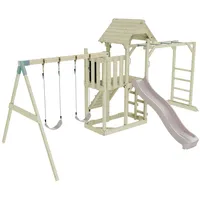 OUTDOORTOYS Spielturm Helsingborg mit Kinderschaukel Altrosa