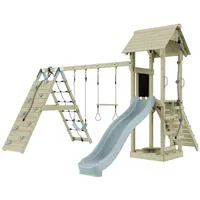 OUTDOORTOYS Spielturm Kiruna mit Trapezstange Eisblau