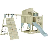 OUTDOORTOYS Spielturm Finn mit Trapezstange Eisblau