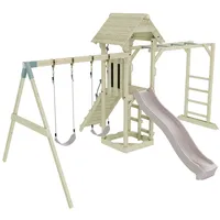 OUTDOORTOYS Spielturm Örebro mit Kinderschaukel Altrosa