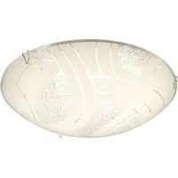 GLOBO - Deckenleuchte Glasschirm Deckenlampe 1-Flammig Kristalle Wohnzimmer Beleuchtung