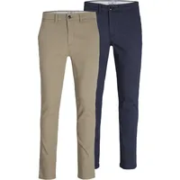 JACK & JONES Male Chino Hose 2er-Pack Slim Fit