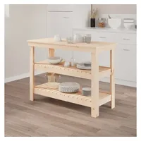 VidaXL Werkbank 110,5x50x80 cm Massivholz Kiefer