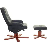 Mendler HWC-E30, Fernsehsessel Liegesessel TV-Sessel mit Hocker, - Kunstleder
