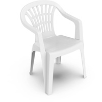 PROGARDEN PENGO Lyra Monoblock Armchair in Plastic, White