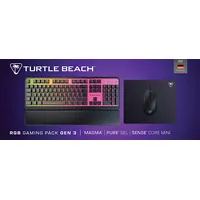Turtle Beach Gaming-Maus Pure SEL, Gaming-Tastatur Magma, Gaming-Mauspad Sense